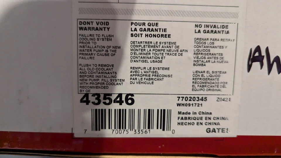 Bomba de agua 43546 puertas nueva para camioneta E350 E450 E550 Econoline camión F250 F350 F450 Foto 2 de 2