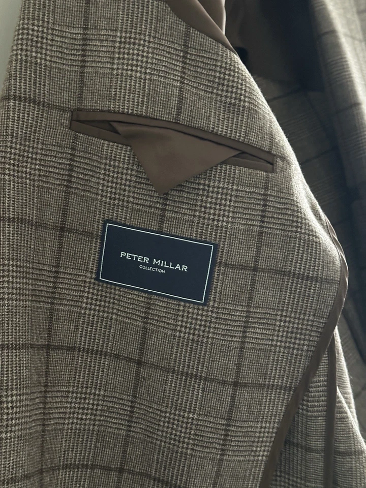 Colección Peter Millar 100% Lana Marrón Cuadros 42R Excelente Estado Foto 4 de 4