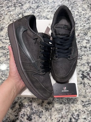 Size 10.5   Nike Air Jordan 1 Retro Low OG Travis Scott Velvet Brown