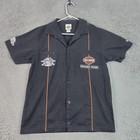 Harley Davidson Shirt Mens XL Black Racing Team Screamin Eagle Short Sleeve