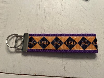LSU Cotton Webbing Keychain/Wristlet /Keyfob | eBay
