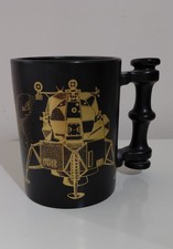Vintage Portmeirion Pottery John Cuffley Apollo 11 Moon Landing 1969 Black Mug 