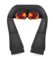 ALLJOY Shiatsu Shoulder Neck Massager with Heating, Deep Tissue 3D