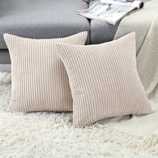 1 Pair Of Large Super Soft Jumbo Cord Cushions 18"x18"(45x45cm) Cushion Cover