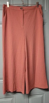 Good Luck Gem Orange Wide Leg Cropped Pants   Sz Large cotton blend