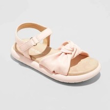 Toddler Girls' Pam Footbed Sandals - Cat Jack Comfortable Slip-On Summer Foot