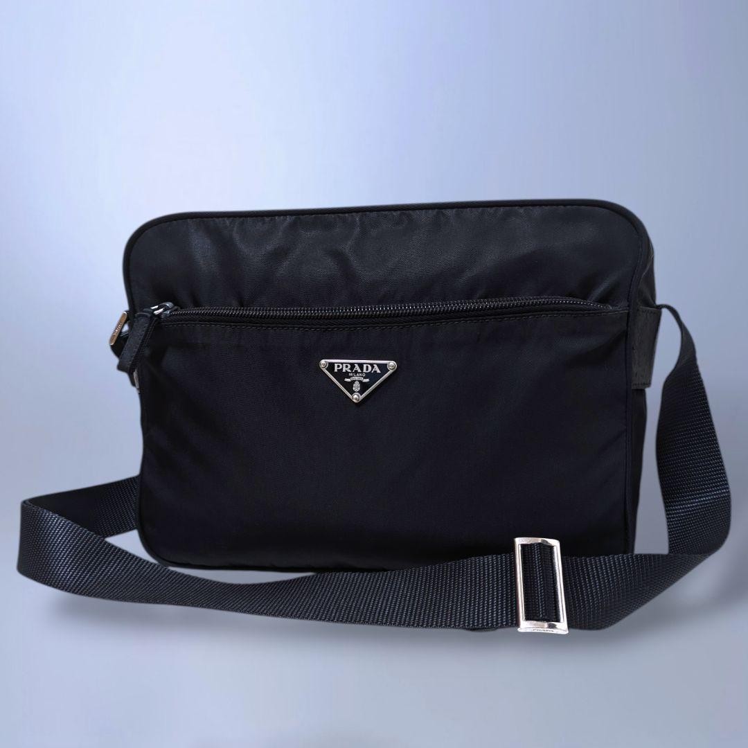 PRADA Nylon Camera Shoulder Bag Black Triangle Logo Crossbody USED from JP #SG thumbnail 4