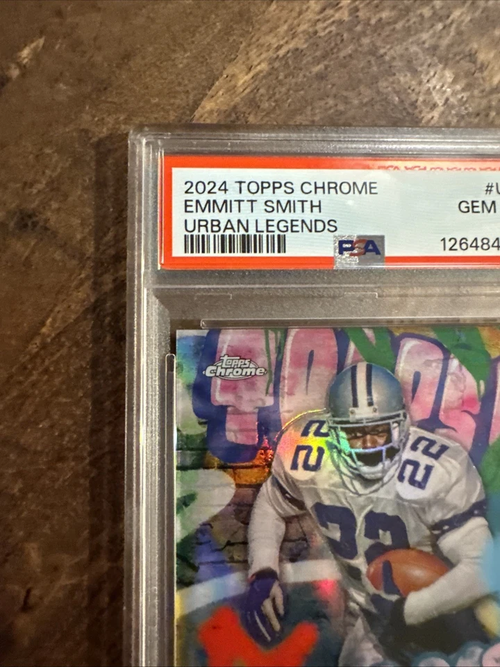 2024 TOPPS CHROME Emmitt Smith URBAN LEGENDS SSP  #UL4 PSA 10 - Image 2 of 4