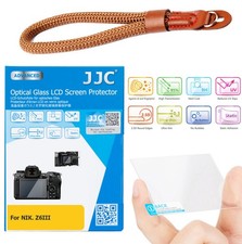 JJC 2.5D Optical Glass LCD Protector Cotton Hand Strap Nikon Z6III Z50II camera