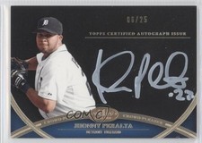 2012 Topps Tier One Crowd-Pleaser White Ink 6/25 Jhonny Peralta Auto 1d6