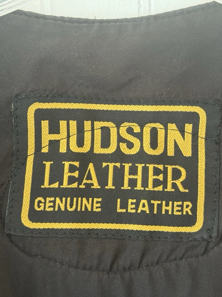 Chaleco de motociclista Harley de cuero Hudson para mujer pequeño marrón trenzado con cordones Foto 4 de 4