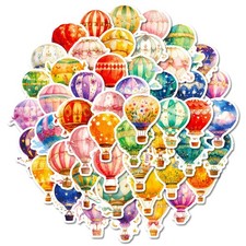 50PCS Hot Air Balloon Stickers for Teens Vinyl Balloons Stickers Waterproof C...