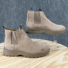 Crown Vintage Boots Womens 8M Baen Chunky Chelsea Ankle Boot Brown Suede Leather