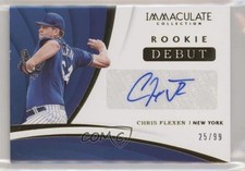 2018 Panini Immaculate Rookie Debut Signatures 25/99 Chris Flexen Auto 8k4