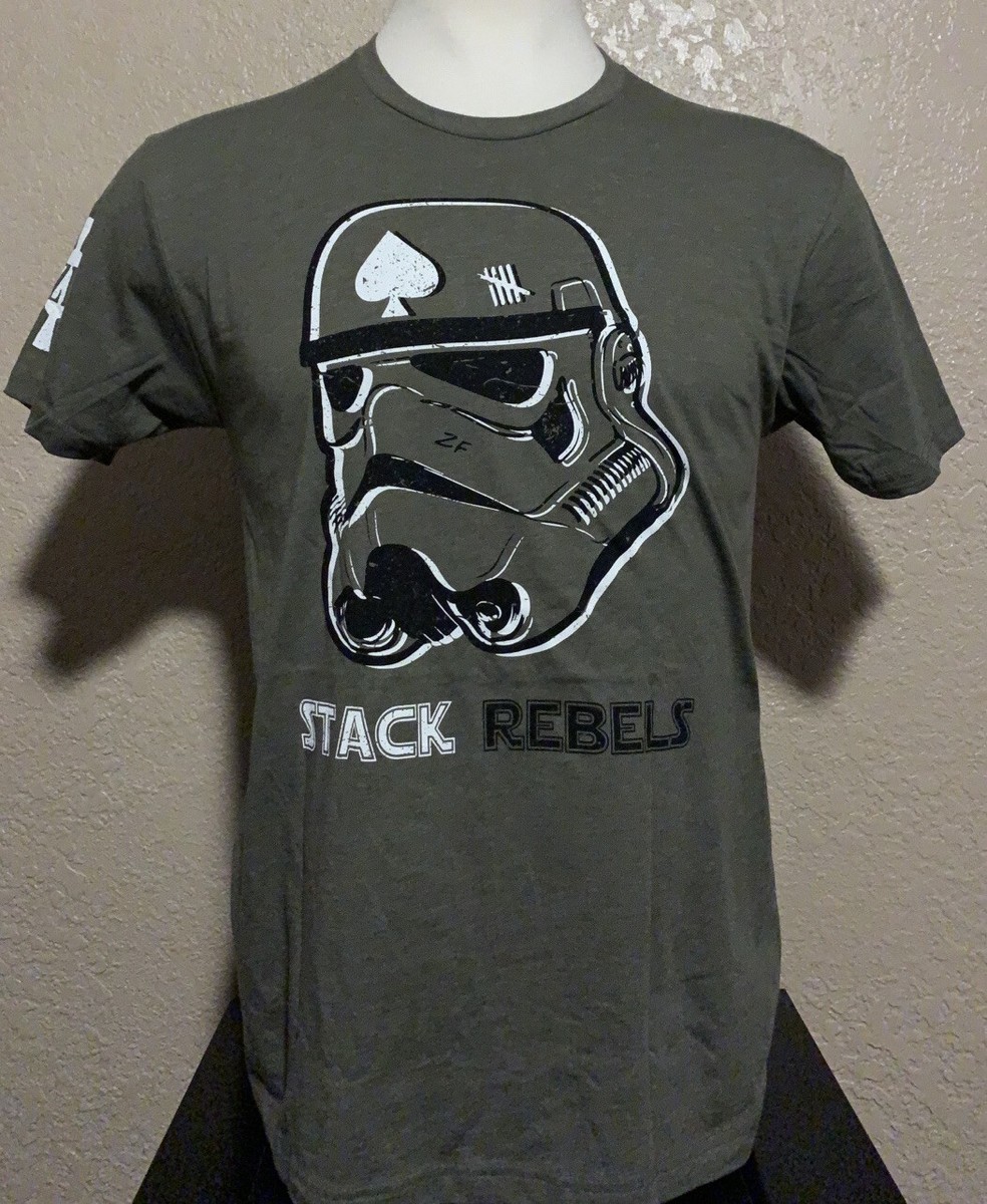 たろきち ZERO FOXTROT Shirt Mens Small Brown Stack Rebels Star Wars