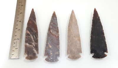 ** 5'' Flint Spearhead Arrowhead Ohio Collection Project Point Knife Blade **