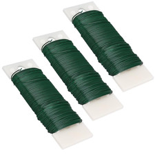 3 Pack 114 Yards 22 Gauge Green Flexible Paddle Wire for Crafts, Christmas Wreat