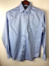 Ralph Lauren Men's Shirt Size 15 32/33 Blue Button Cotton Long Sleeve