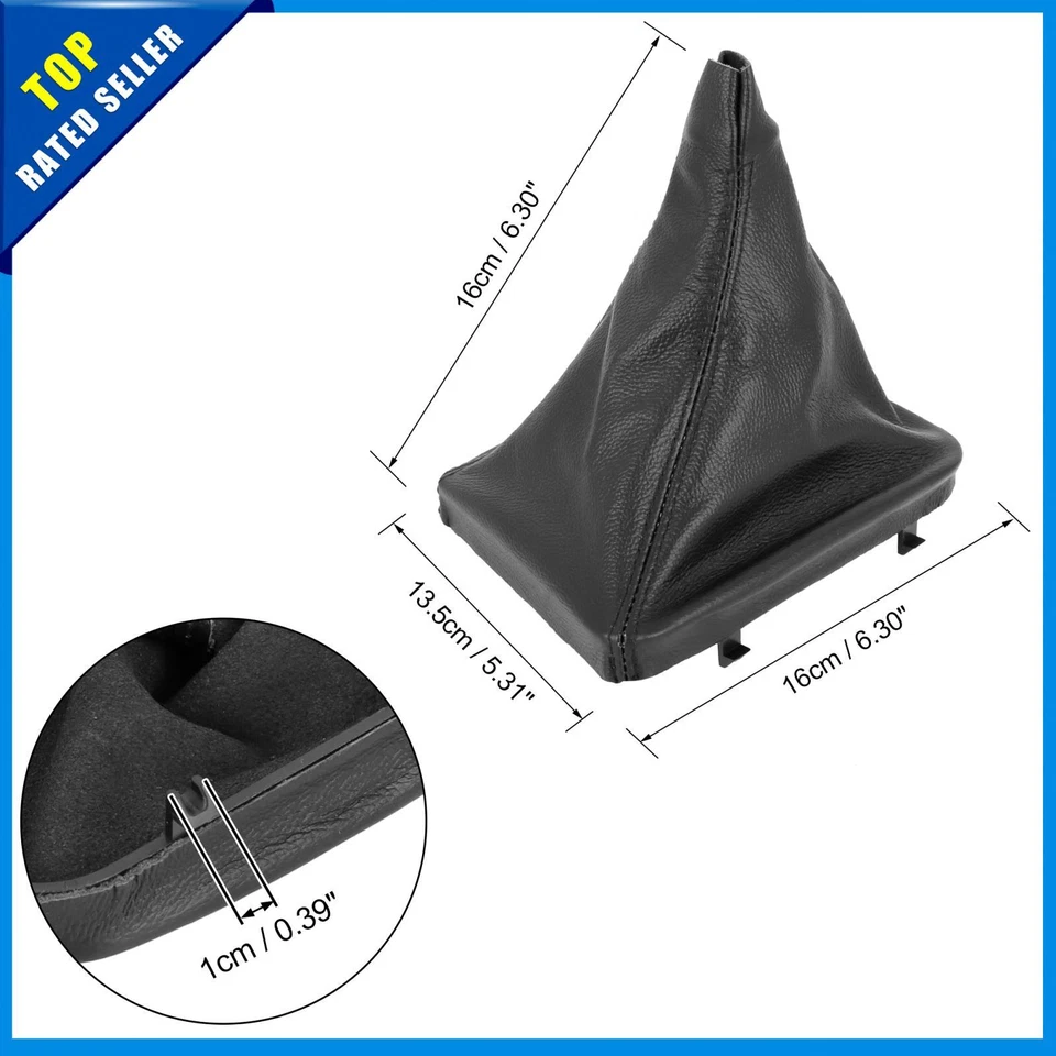 Paquete de 1 para BMW Serie 3 98-03 palanca de cambios perilla bota cubierta antipolvo cuero PU Foto 2 de 4