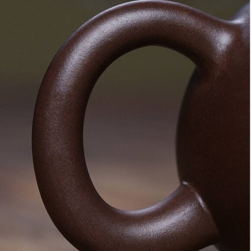 Xishi Pot Real Yixing Zisha Purple Clay Tea Pot Marked Ball Shaped Infuser Holes - Picture 3 of 10