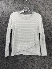 Active Life Modal Top for Women Heather Grey Stripe Size Small