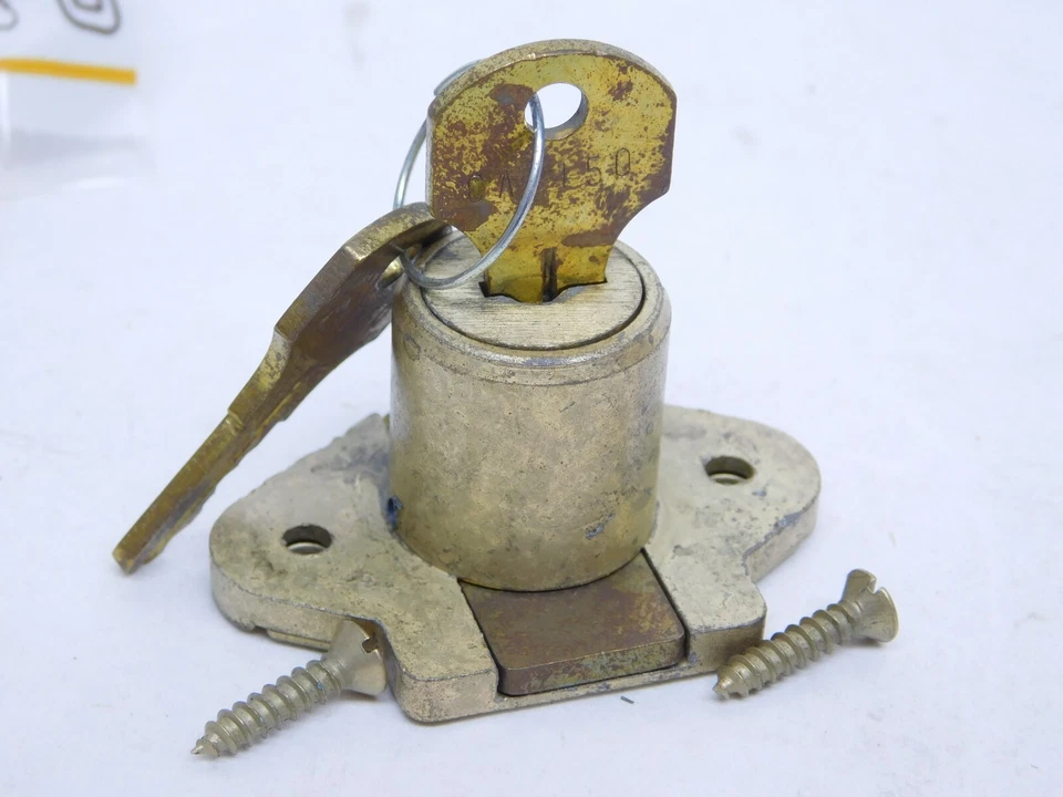 NEW USA MADE CCL DESK CABINET LOCK 02067 KEYED DIFFERENT 3/4" CYLINDER BRASS (ES - Image 4 of 4