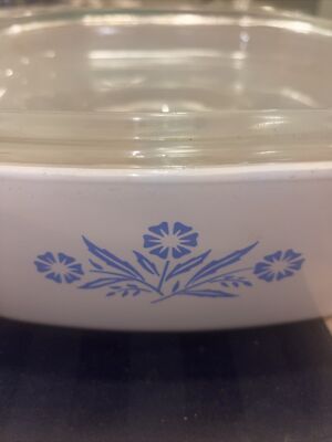 Very Rare Vintage Pyrex Corning Ware Blue Cornflower Use Set Of 5