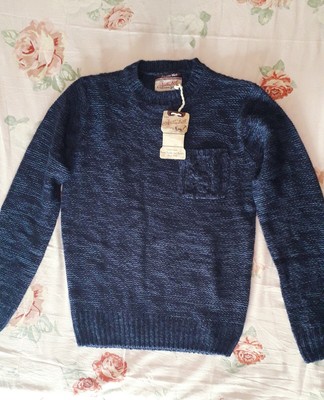 ALCOTT THE ORIGINAL KNIT MAGLIONE BLU UOMO TAGLIA MEDIO/PICCOLA (LEGGI |  eBay