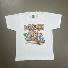 Vintage Flintstones Bedrock Rescue Squad T Shirt 90s Youth Kids Medium 10-12 USA