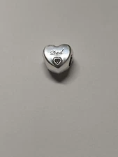 AUTHENTIC PANDORA DAD'S LOVE CHARM #796458CZ