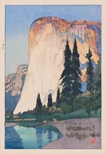 Hiroshi Yoshida : El Capitan, Yosemite : Archival Art Print