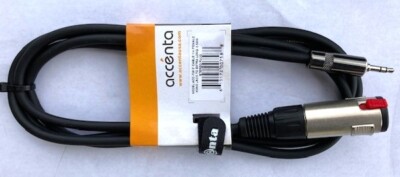 6  OFC Cable 1/4'' Female Mono Jack to Extra Long 3.5MM Stereo Plug ACC758