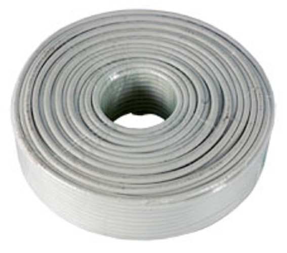 CABLE COAXIAL APANTALLADO ANTENA TV DVB-T SATÉLITE 75Ω ROLLO 100M CALIDAD BD3265
