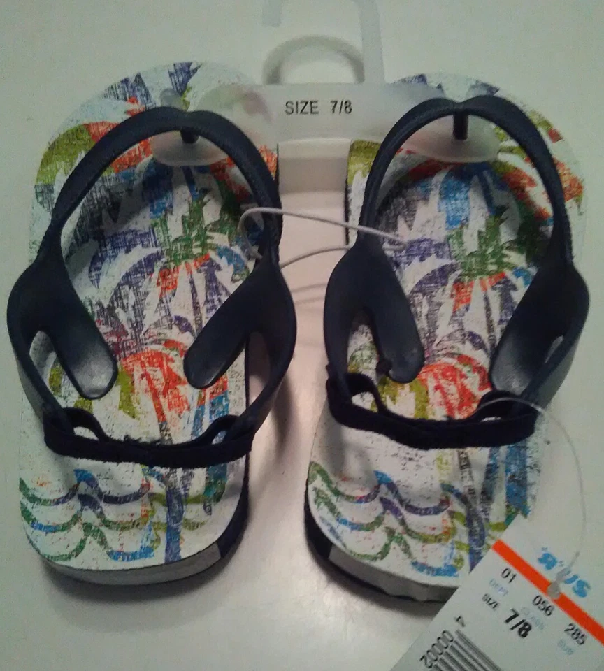 Toddler Toys R US  Shoes Sandals summer Size 5/6 palms pattern blue NWT - Image 2 of 3