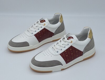 Leandro Lopes Sneaker Charles Low Top Weiß Rot Gr.43