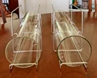 2 Vintage PYREX Bake-A-Round #990 Glass Bread Baking Tubes 14" By Corning