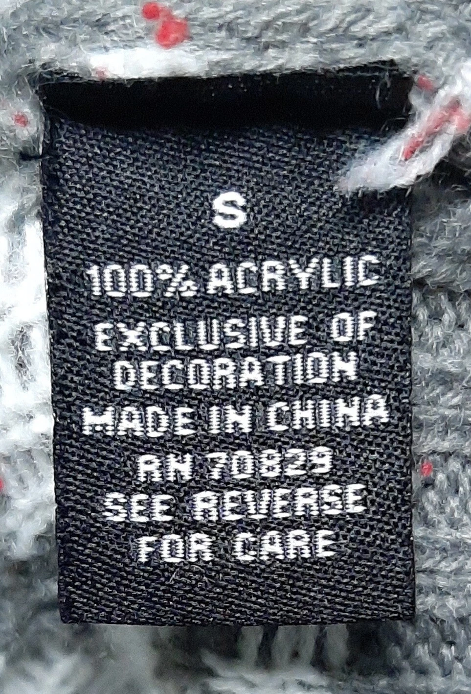 Reindeer Gray Ugly Christmas Sweater Size Small