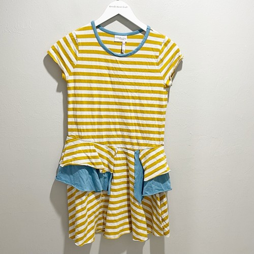 MATILDA JANE 435 Girl’s Yellow White Blue Striped SUN SHINY DAYS Dress Size 14 - Picture 2 of 7