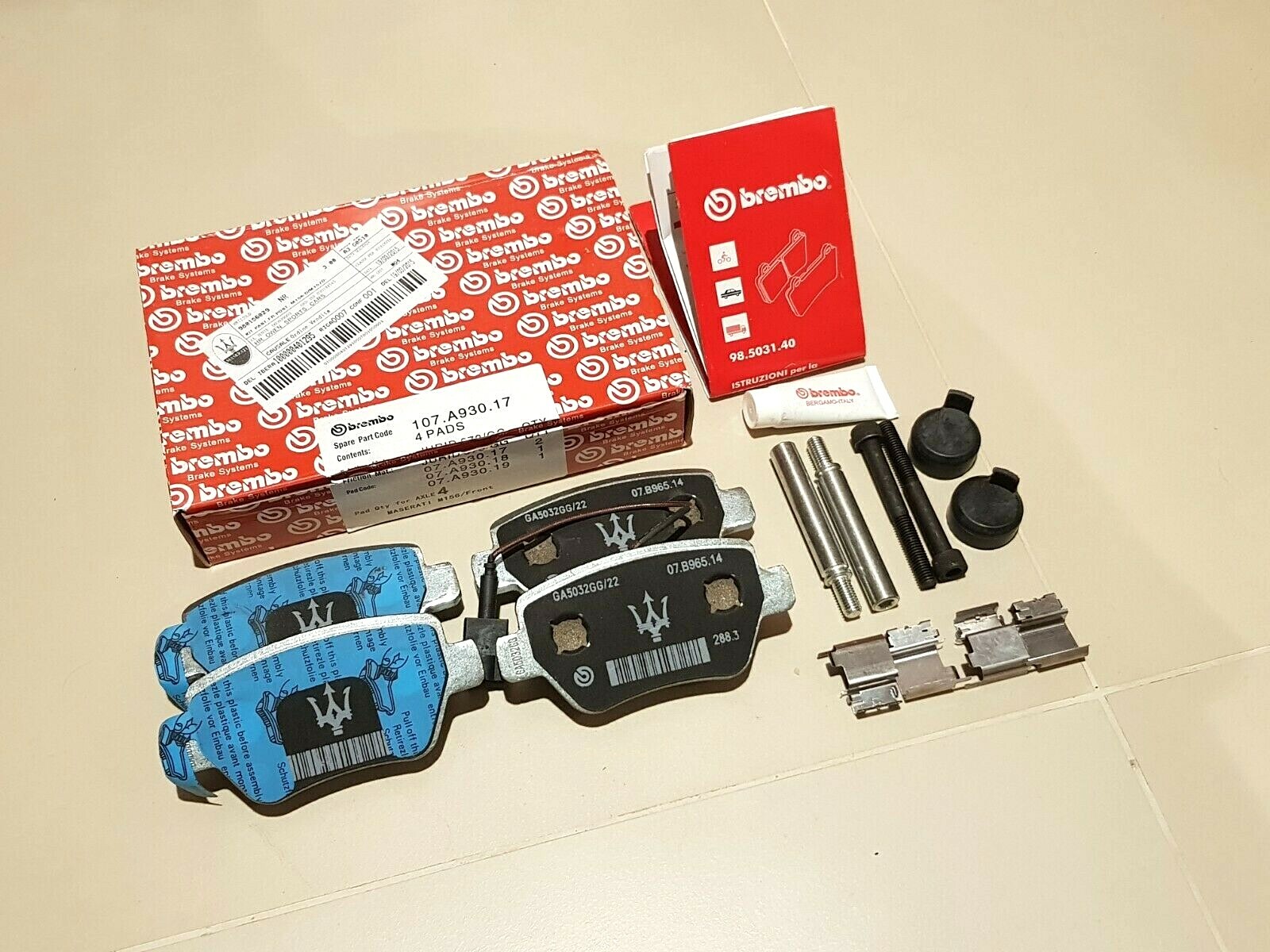 🚚Maserati Ghibli & Quattroporte Base Rear Brake Pads - Genuine
