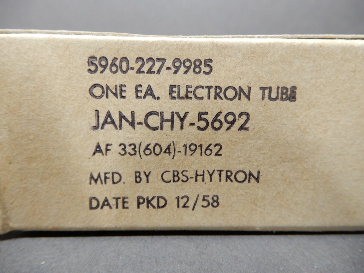 CBS JAN CHY 5692 Brown Base Vacuum Tube Amplitrex Tested 92 CBS JAN CHY 5692 Brown Base Vacuum Tube Amplitrex Tested 92