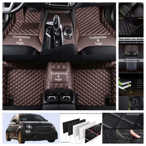 Alfombrillas coche Fiat 500 2008-2019 impermeables para todo tipo de clima alfombras personalizadas carga - Imagen 32 de 44