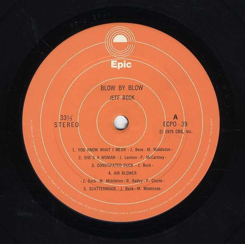 Jeff Beck - Blow By Blow '75 LP JAPAN ORG!! come with poster & OBI - Picture 6 of 6