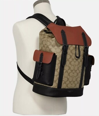Coach Hudson Backpack in Signature Canvas - C8145 Herschel Settlement Heritage Backpack Hudson Bay Backpack  main image 4