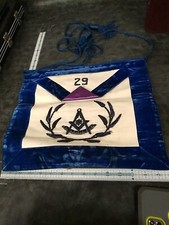 Masonic Blue Lodge Apron Mater Mason Regalia w/ Pocket and Tassels