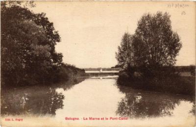 Postkarte Bologna Die Marne und die Kanalbrücke (616572)
