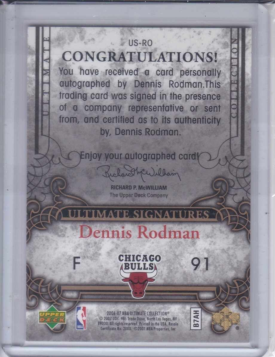 その他 dennis rodman ultimate signature auto 2006-07 Ultimate Collection - Ultimate Signatures Dennis Rodman