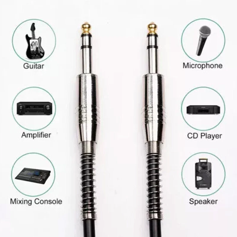 6ft NOISELESS Electric Guitar Bass Cable Pedal AMP Cord 1/4" USA KEYBOARD LOT - Image 2 of 4