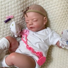 19inch Already Painted Finished Reborn Baby Doll Sam Sleeping Newborn Baby Size 