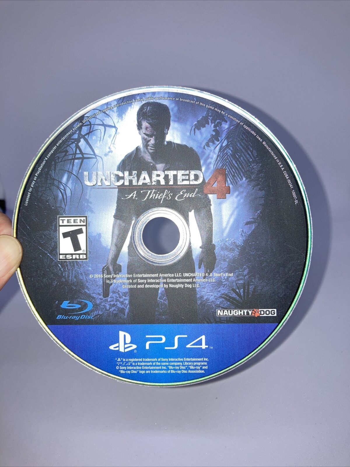 Uncharted 4 A Thief's End PS4 PlayStation 4 - Complete CIB 711719502142