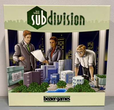 Subdivision Board Game by Bezier Games Inc 100% Complete Lucas Hedgren